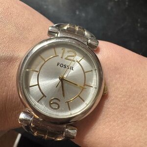 Fossil Silver and Gold Watch Equestrian Classic